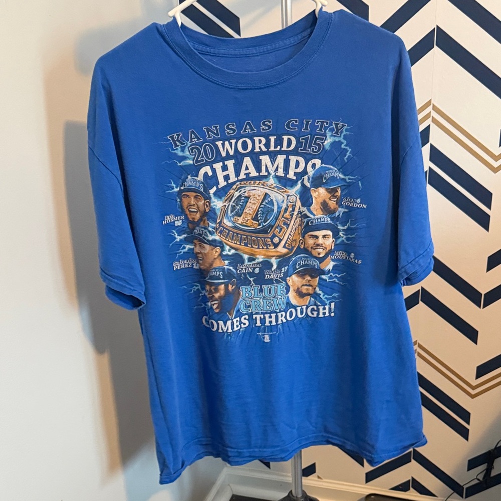 Kansas City World Champs Blue Graphic Tee